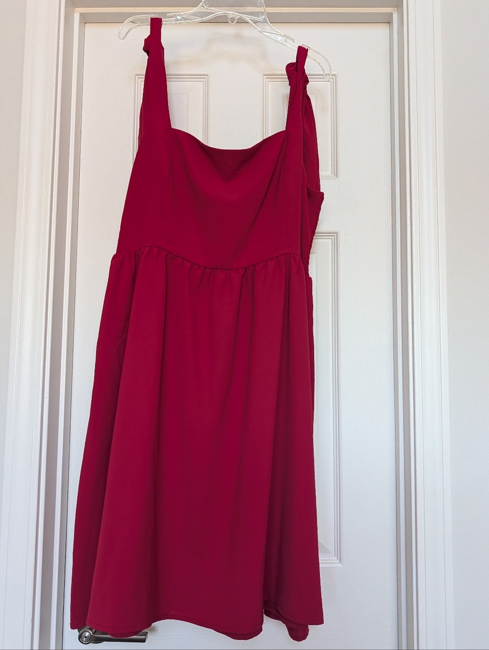 Red Sleeveless A-Line Dress